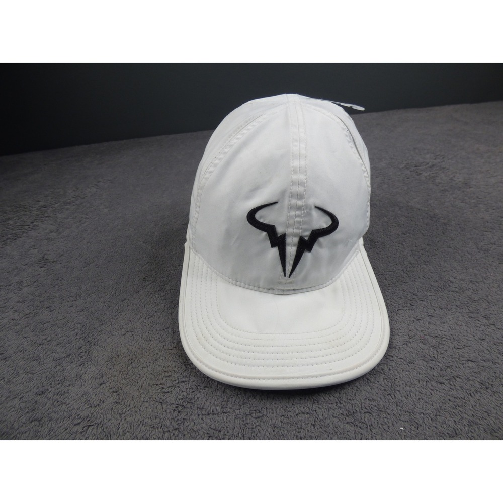 Nike Rafael Nadal Bull Logo Dri-FIT Tennis Hat White L/XL Adjustable Cap
